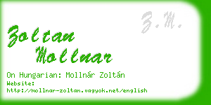 zoltan mollnar business card
